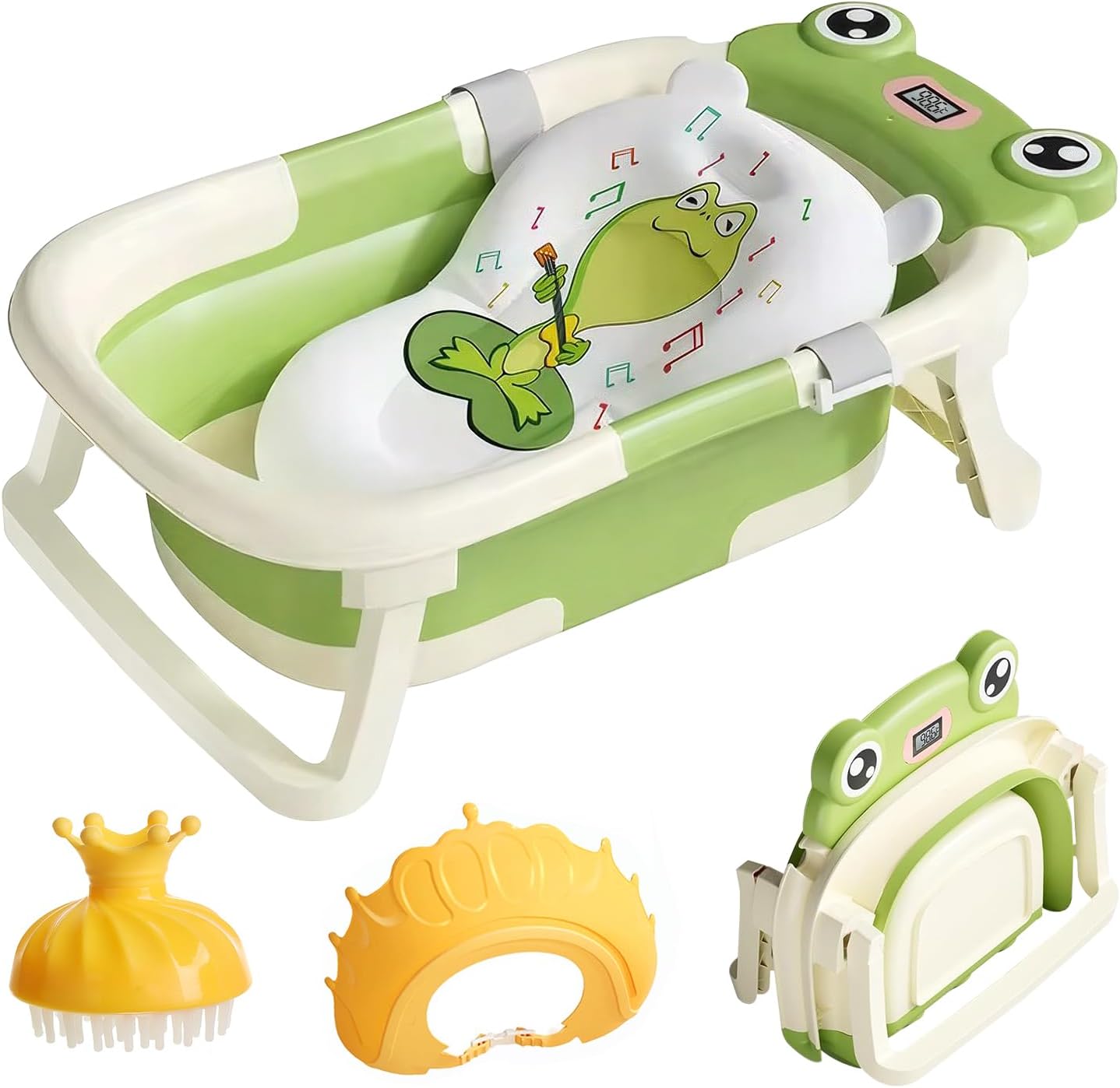 Baby Bath Tub Foldable - Baby Bath Tub with Bath Cushion