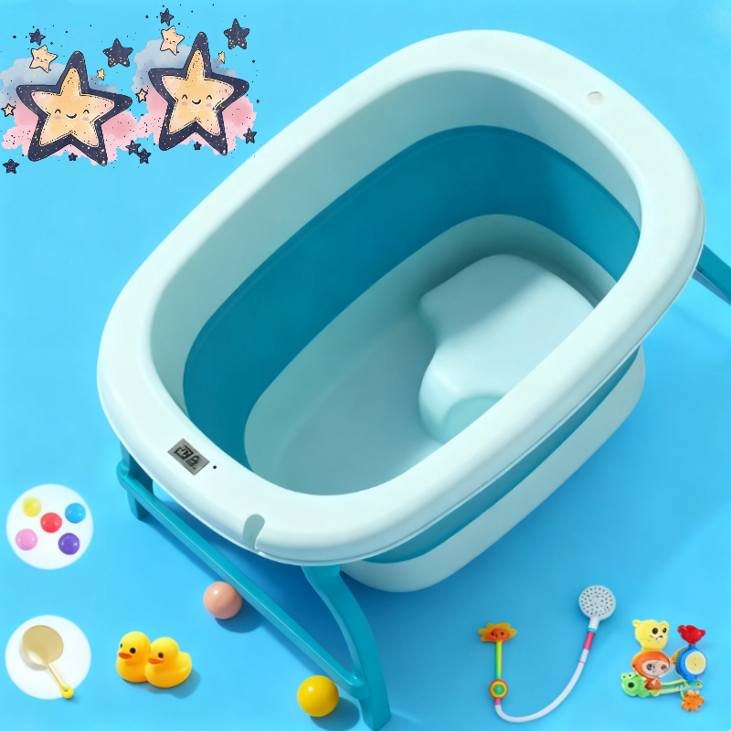Baby Bath Tub Foldable - Folding 0-10Y Children's Bath Bucket All