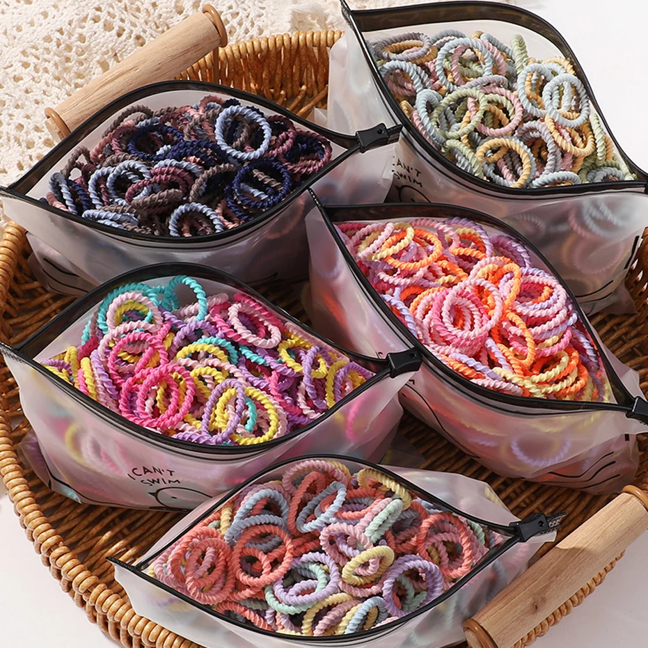 Baby Products Wholesale - 100pcs/Bag Elastic Hair Bands Girls Baby