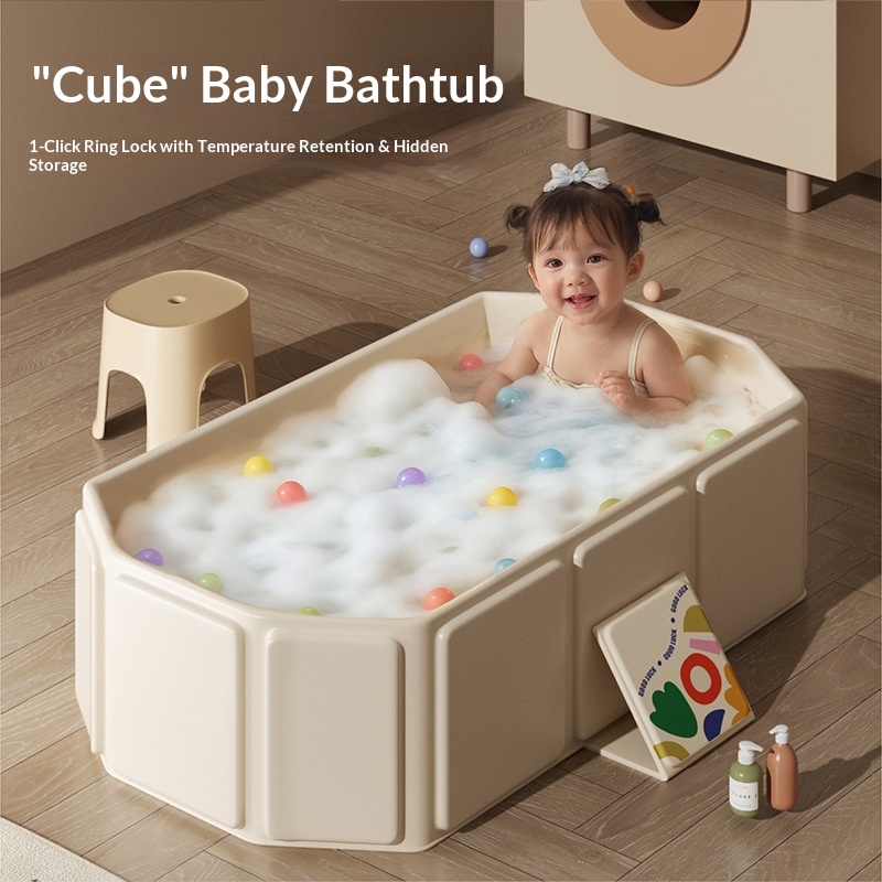 Baby Bath Tub Foldable - Large Baby Bathtub 0-5 Year Old