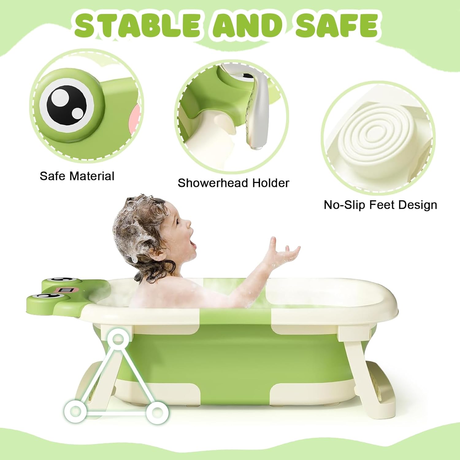 Baby Bath Tub with Bath Cushio - Baby Bath Tub Foldable のレビューと価格